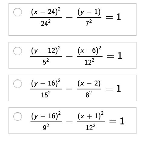 Which hyperbola has both foci lying in the same quadrant?-example-1