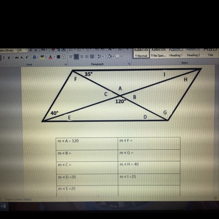 Find the missing angels in the parallelogram-example-1