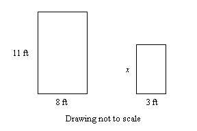 The pair of figures is similar. Find x. Round to the nearest tenth if necessary. A-example-1