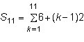 Which of the following represents the sum of the series? 6 + 8 + 10 + 12 + 14 + 16 + 18 + 20 + 22 + 24 + 26-example-1