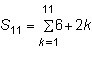 Which of the following represents the sum of the series? 6 + 8 + 10 + 12 + 14 + 16 + 18 + 20 + 22 + 24 + 26-example-4