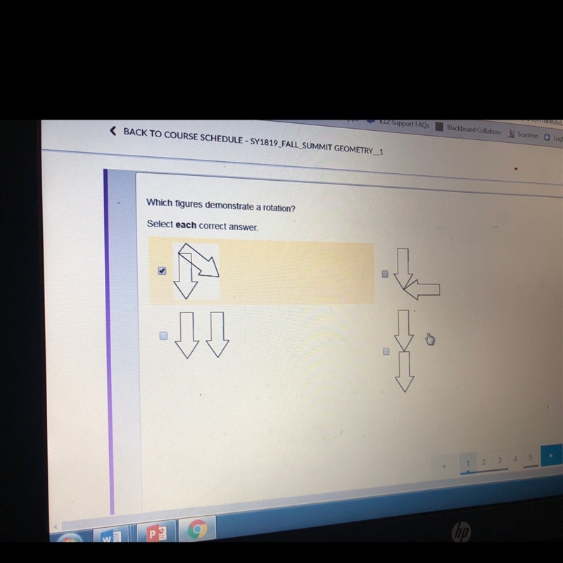 Which figures demonstrate a rotation? somebody please help!-example-1