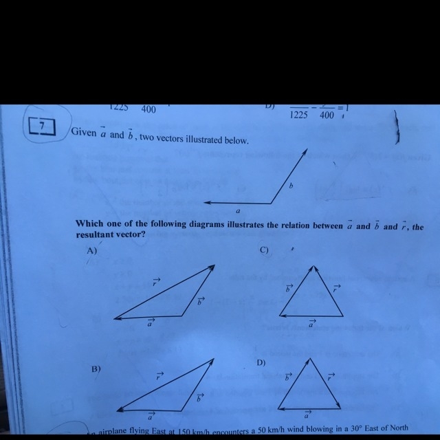 Why is the answer c? Please help, my teacher doesn’t understand vectors.-example-1