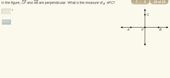 Please help (FAST) In the figure, cp and ab are perpendicular. What is the measure-example-1