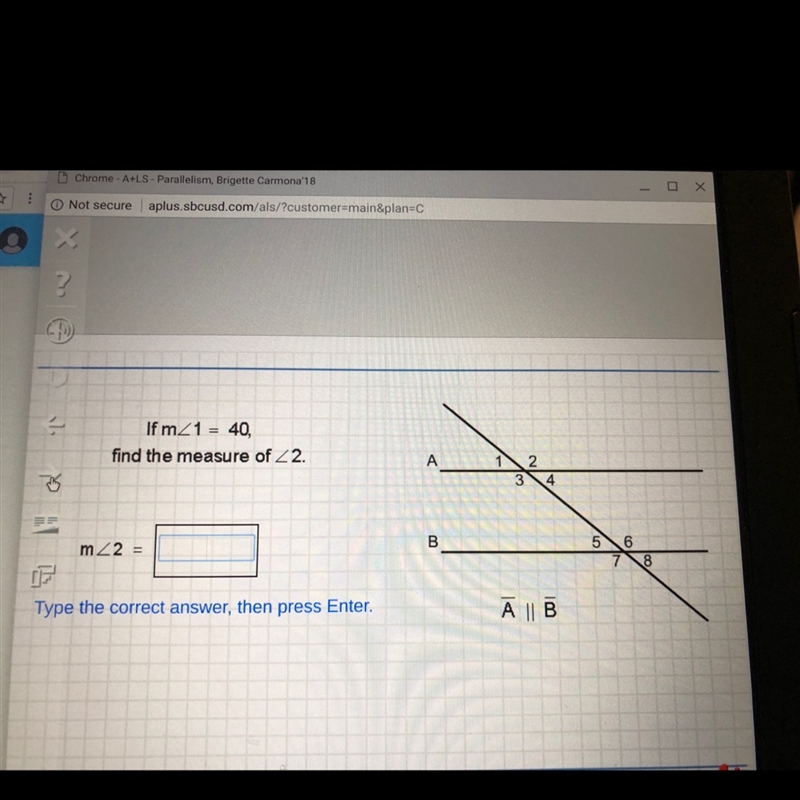 Find the measure of <2-example-1