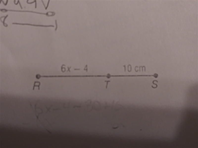 Find the value of x if RS=30 centimeters-example-1