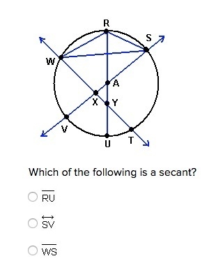 Which of the following is a secant?-example-1