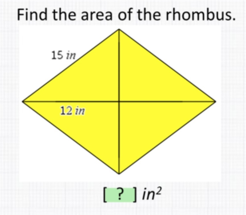 AREAS OF TRAPEZOIDS, RHOMBUSES AND KITES?-example-1