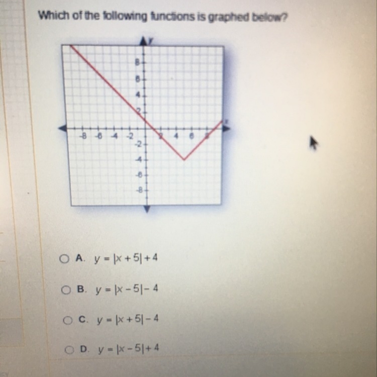 Which of the following functions is graphed below?(:-example-1