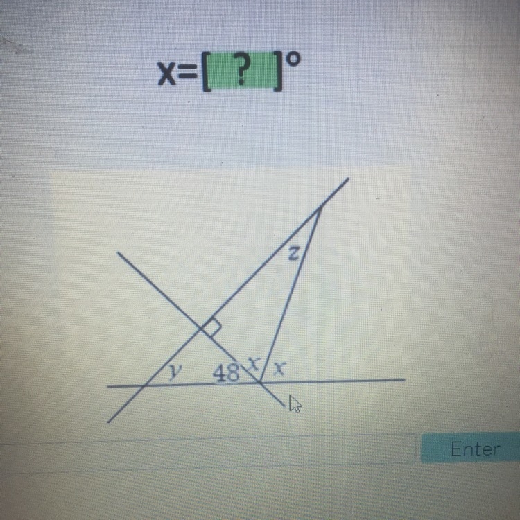 How many degrees is x?-example-1