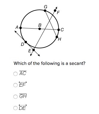 Which of the following is a secant?-example-1