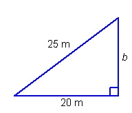 What is the length of the unknown leg in the right triangle? a. √(5) b. 5m c. √(45) d-example-1