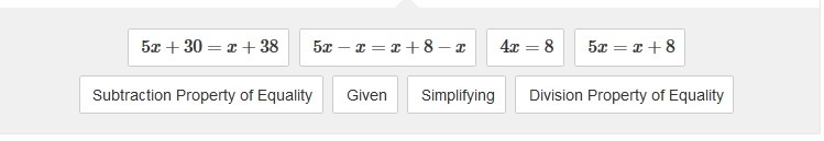 Drag a statement or reason to each box to complete this proof.-example-2