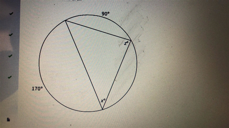 What is the value of x? 45 30 90 85-example-1