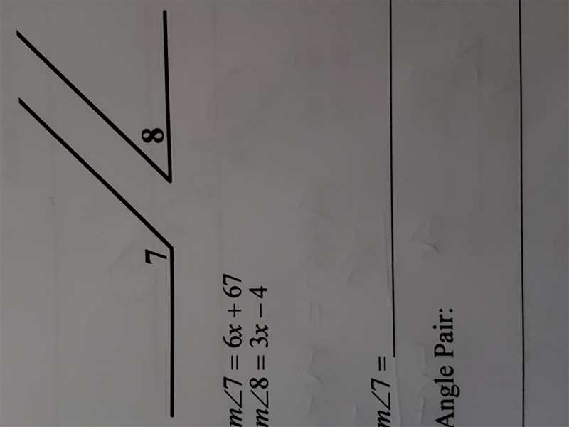 Someone please answer this question ASAP. It's about special angle pairs.-example-1