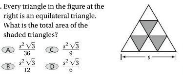 What is the total area of the shaded triangles?-example-1