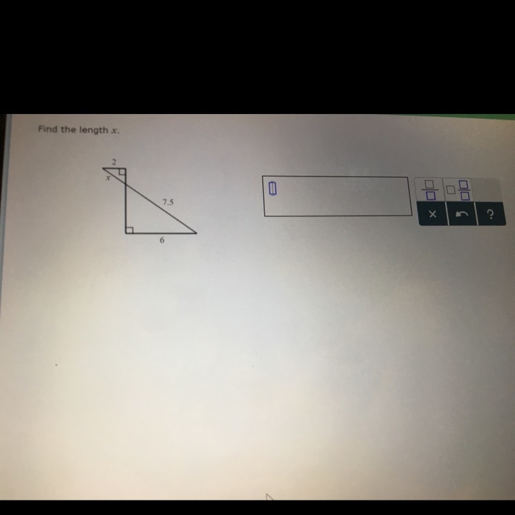 Find the length of x-example-1