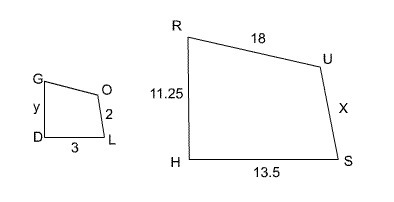 Given the figures are similar, calculate the length of US-example-1