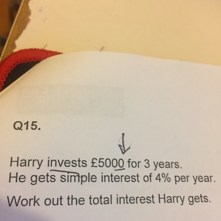 Work out the total interest Harry gets.-example-1