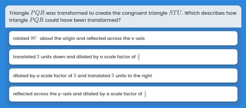 50 points! Congruent triangles!-example-1