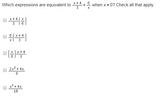 Which expressions are equivalent to when x0? Check all that apply.-example-1