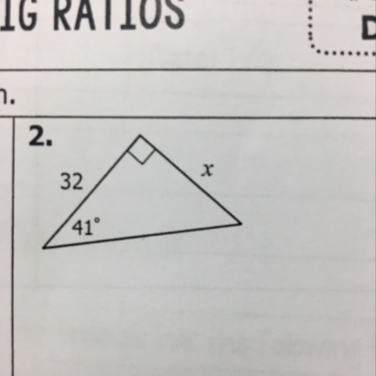 Have to find the missing side using trigonometry ratios-example-1