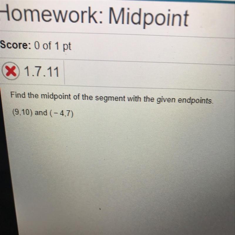 How do I find the midpoint of the segment with the given points-example-1