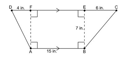 What is the area of this trapezoid? 175 in² 140 in² 129 in² 85 in²-example-1