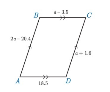 Find the perimeter of the figure below. A) 42.1 B) 74.0 C) 84.2 D) 94.4-example-1