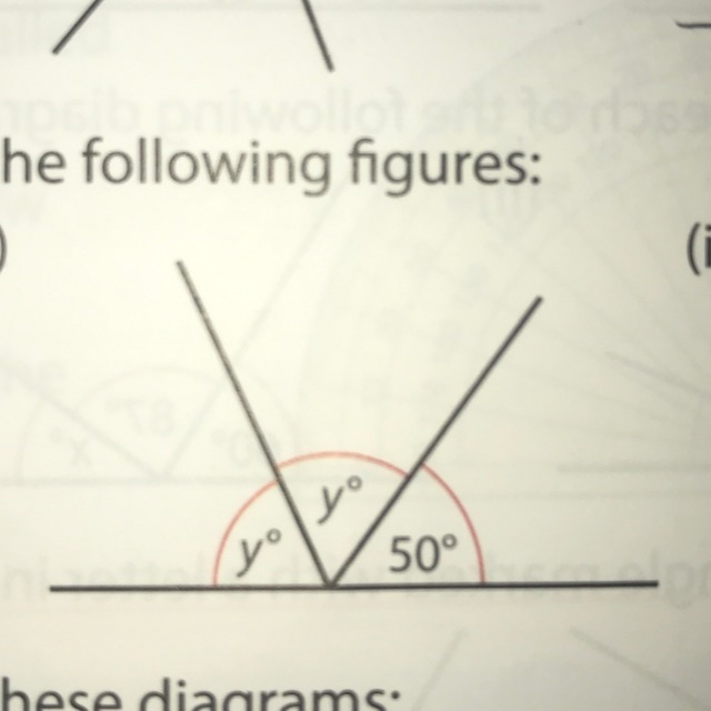 What’s the value of y if the whole thing adds up to 180 degrees-example-1