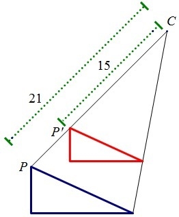 Calculate the scale factor. A. k=1/7 B. k=5/7 C. k=7/5 D. k=5-example-1