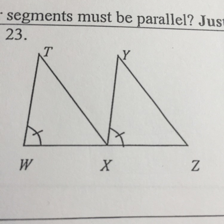 Which lines or segments are parallel based off markings?-example-1