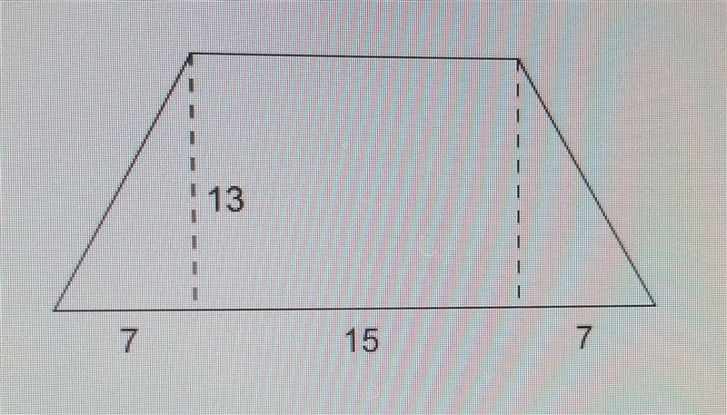 What is the area of this Trapezoid with heghit 13 units-example-1