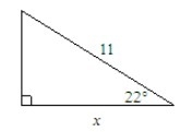 Find the value of x. Round to the nearest tenth the diagram is not drawn to scale-example-1