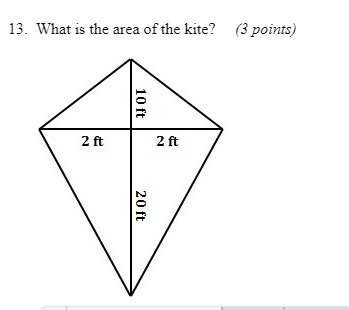 What is the area of the kite?-example-1