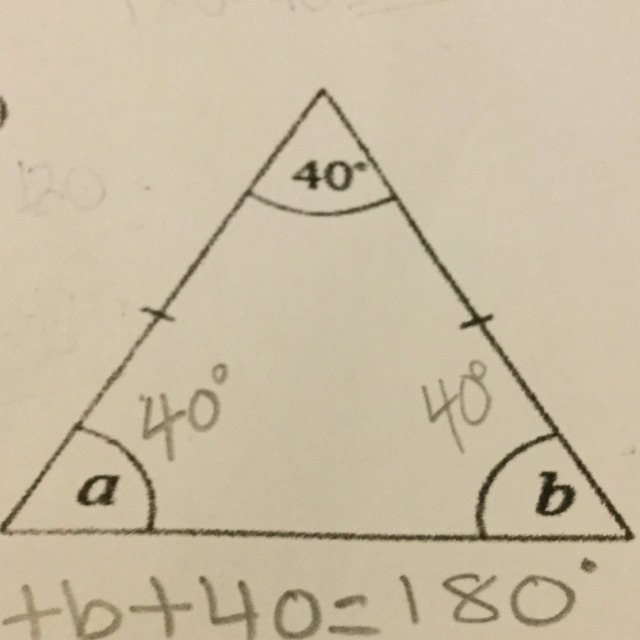 What is the angle for a and b-example-1