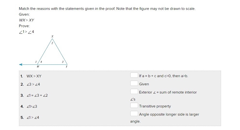 Match the reasons with the statements given in the proof. Note that the figure may-example-1