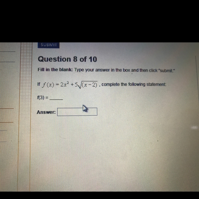 Complete the following statement: f(3)=_____-example-1