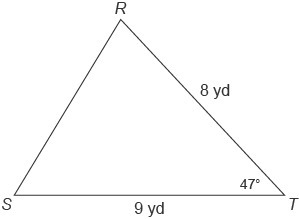 What is the area of △RST? Enter your answer as a decimal in the box. Round only your-example-1