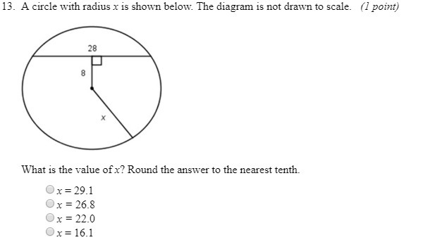 Please help. I need help figuring out the radius. I need help finding the angle.-example-1