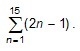 1. Find the sum of the series (IMAGE) . Show your work. 2. A supermarket display consists-example-1