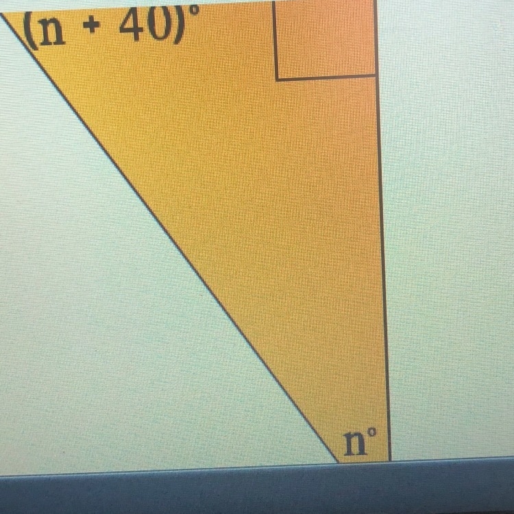 Find the measure of the angle Find the measure of the angle. n = __ °-example-1