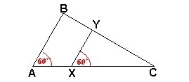 If BY = 4, YC = 7, XC = 10. Which of the following proportions could be used to solve-example-1