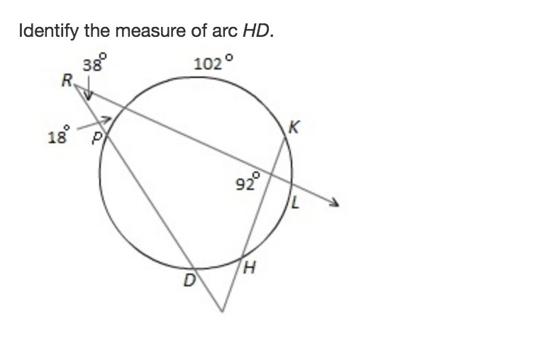 Find measure of arc HD-example-1