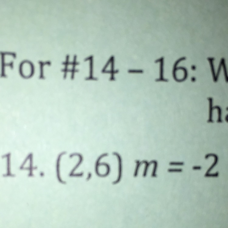 Write an equation in point slope form of a line that passes through the given point-example-1