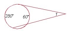 M∠1 = _° a) 110 b) 140 c) 170-example-1