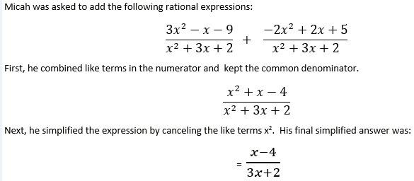 1. What mistake did he make in the process? 2. What should his final numerator be-example-1