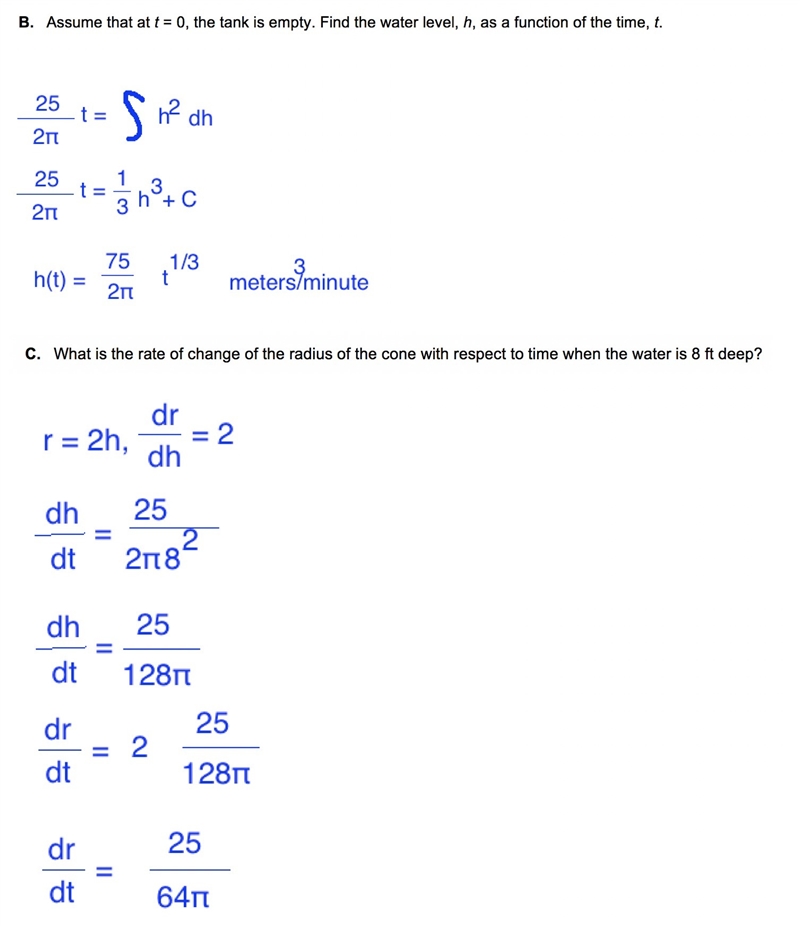 This is a "water tank" calculus problem that I've been working on and I-example-2