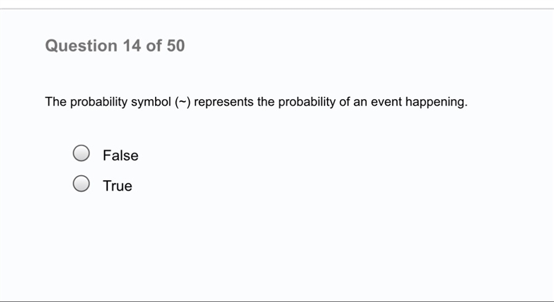 The probability symbol (-) represents the probability of an event happening. True-example-1