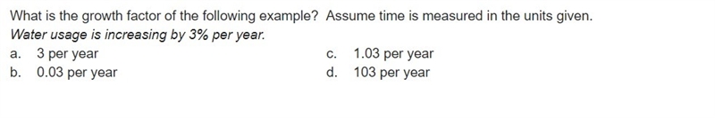 What is the growth factor of the following example? Assume time is measured in the-example-1